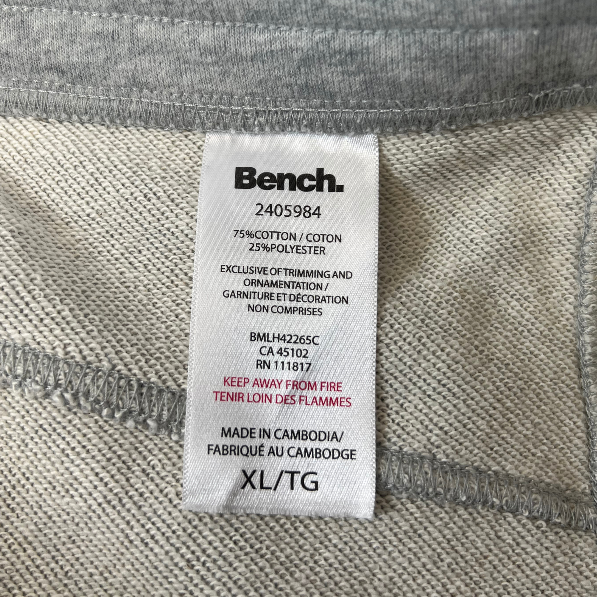 Bench Men’s French Terry Shorts – Light Grey, XL