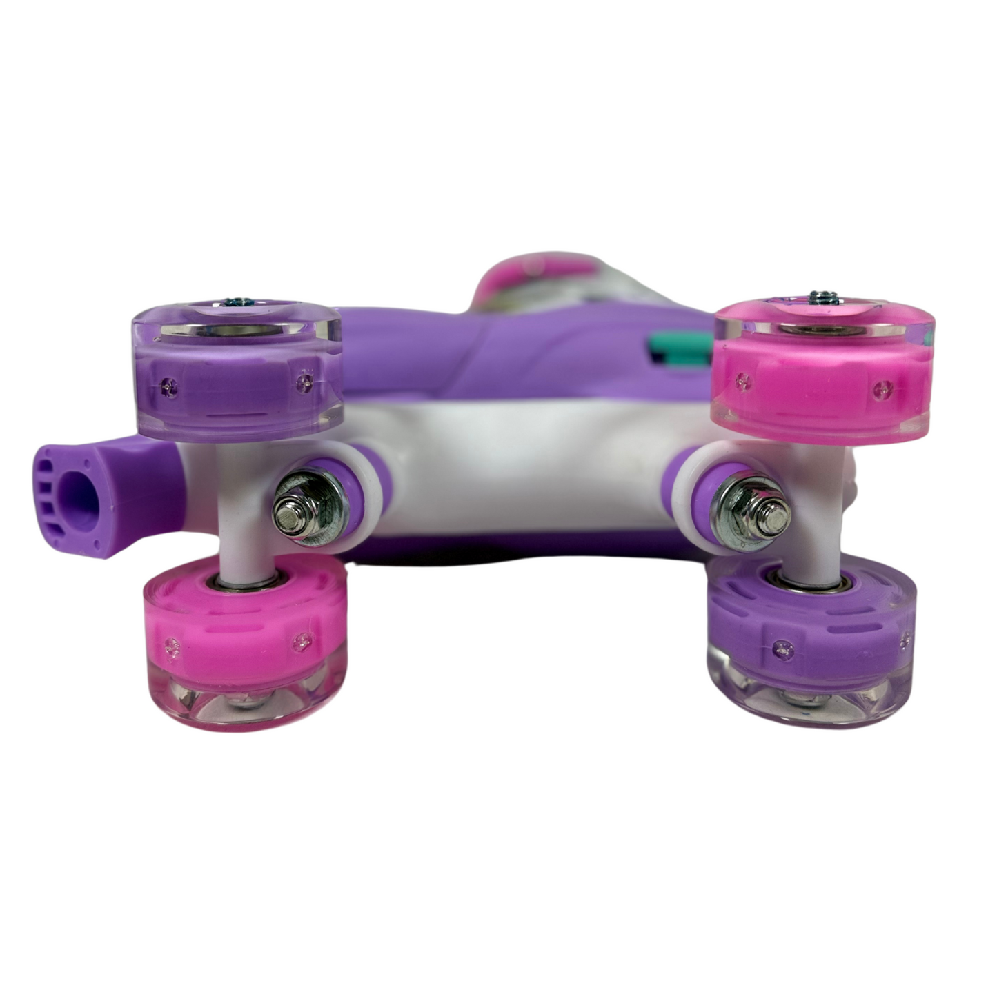Rainbow Unicorn Kids Roller Skates, Adjustable Light-Up Skates for Girls Ages M (6–12)