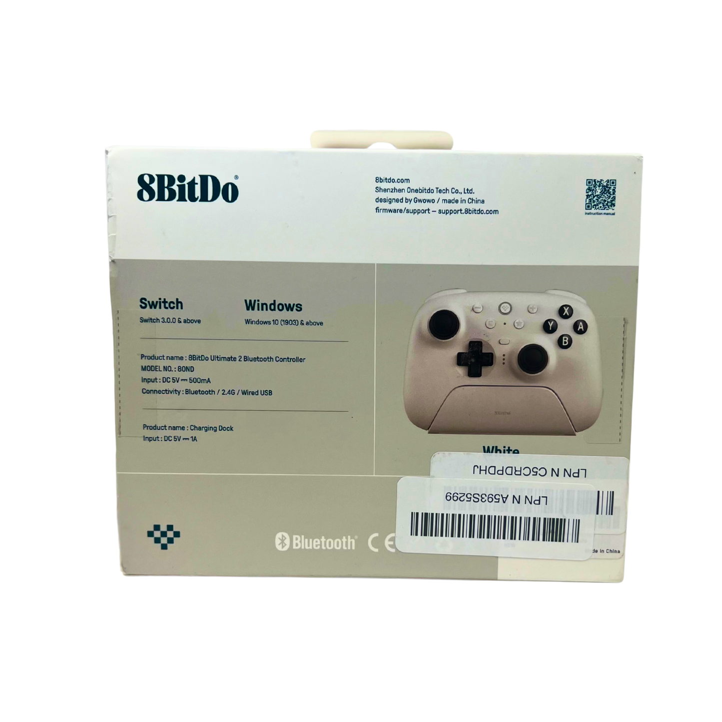 Wireless Bluetooth Game Controller – Ultimate 2 with TMR Joysticks, Motion Control, Vibration & Charging Dock for Switch and Windows PC