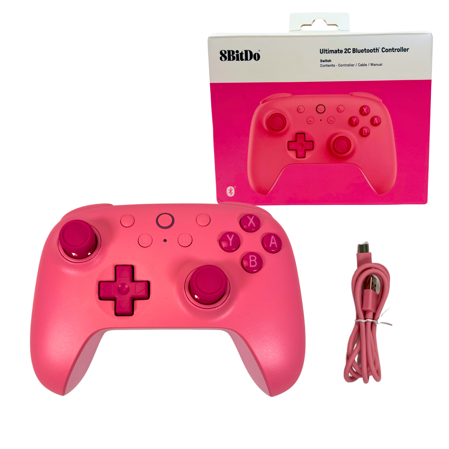 Wireless Bluetooth Controller for Switch – Pink, Motion Control, Hall Effect Joysticks
