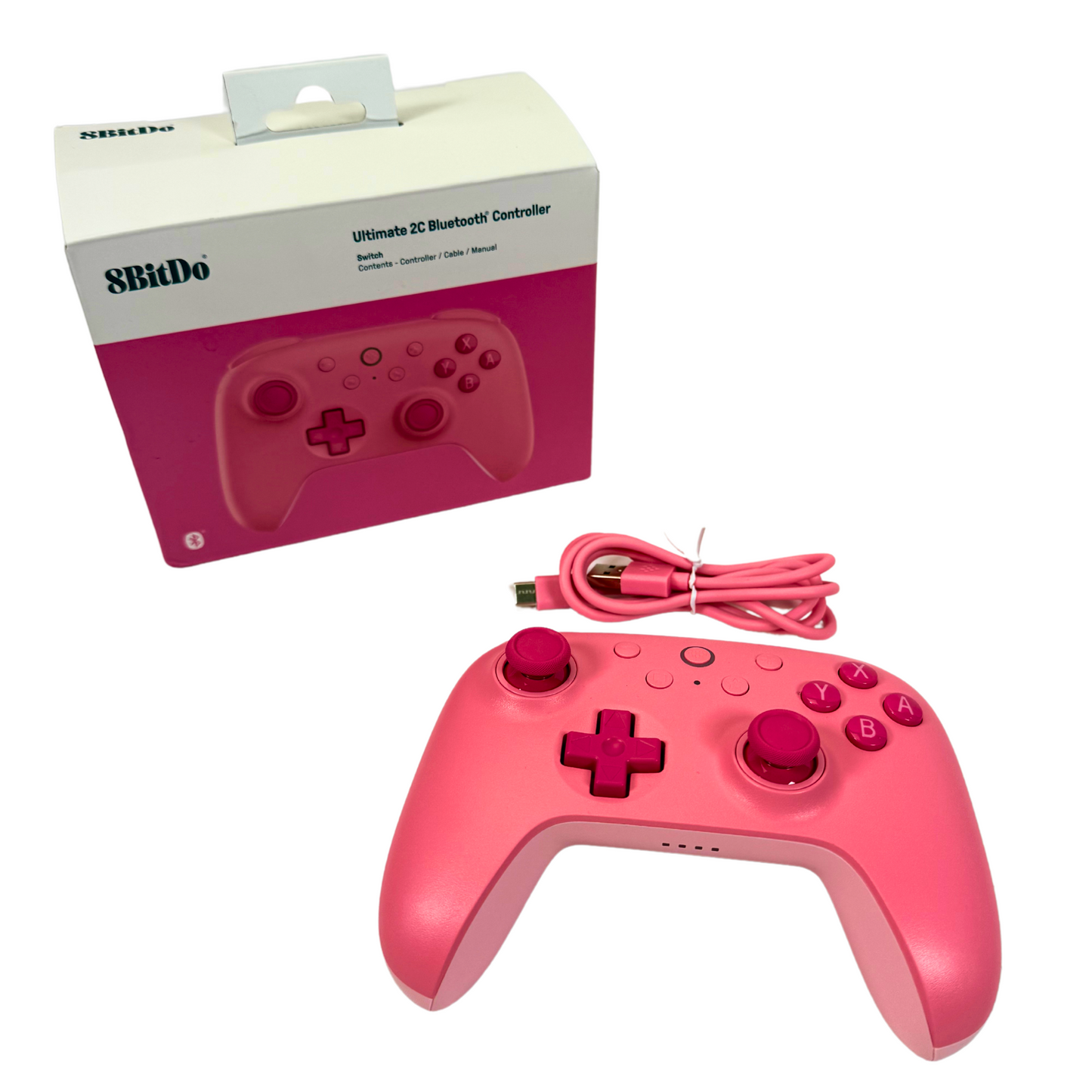 Wireless Bluetooth Controller for Switch – Pink, Motion Control, Hall Effect Joysticks