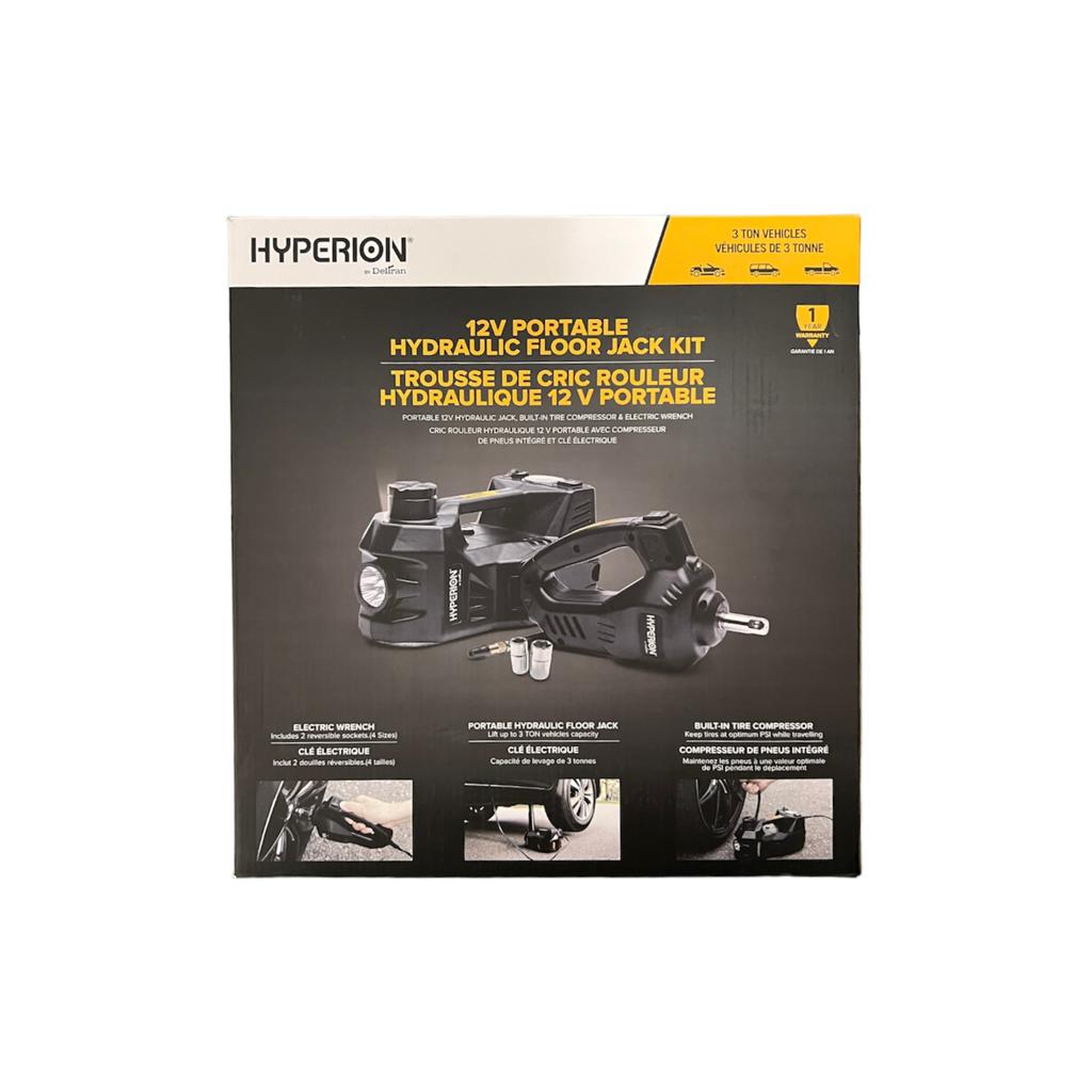 Hyperion 3-ton 12 V Portable Hydraulic Floor Jack Combo Kit