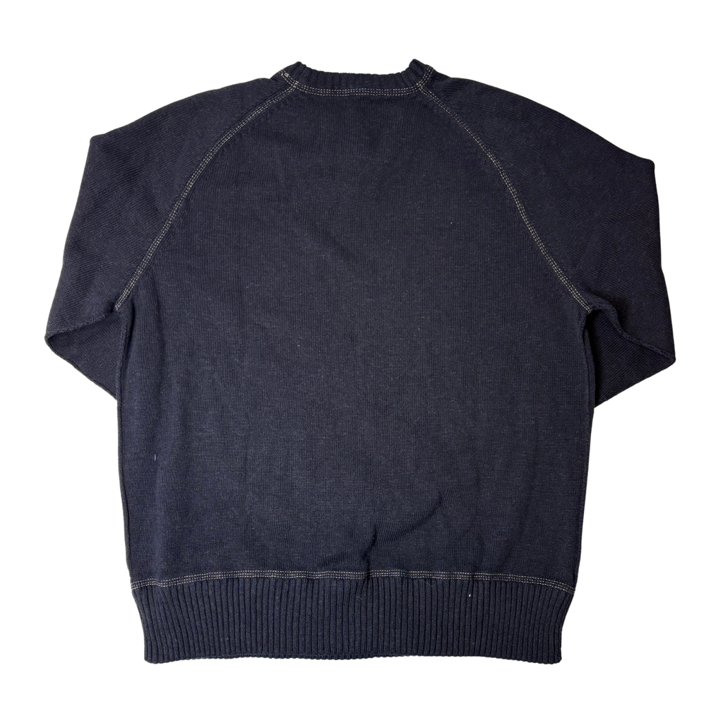 AE Men's Navy Long Sleeve Crew Neck Sweater  - L
