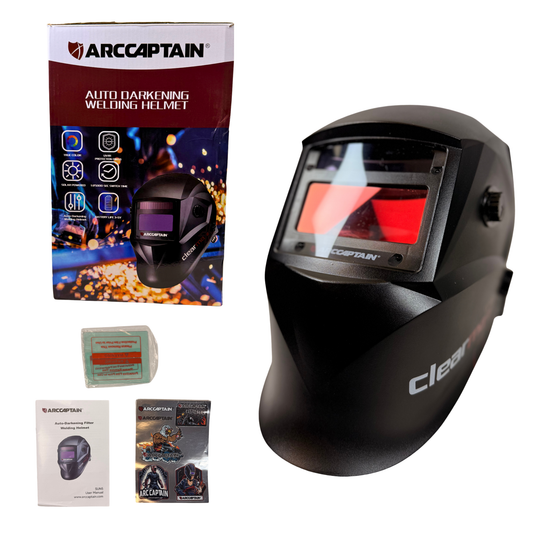 Auto-Darkening Welding Helmet with True Color Lens & 4 Arc Sensors