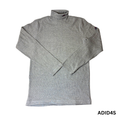 Men’s Grey Roll Collar Long Sleeve Shirt – Size L
