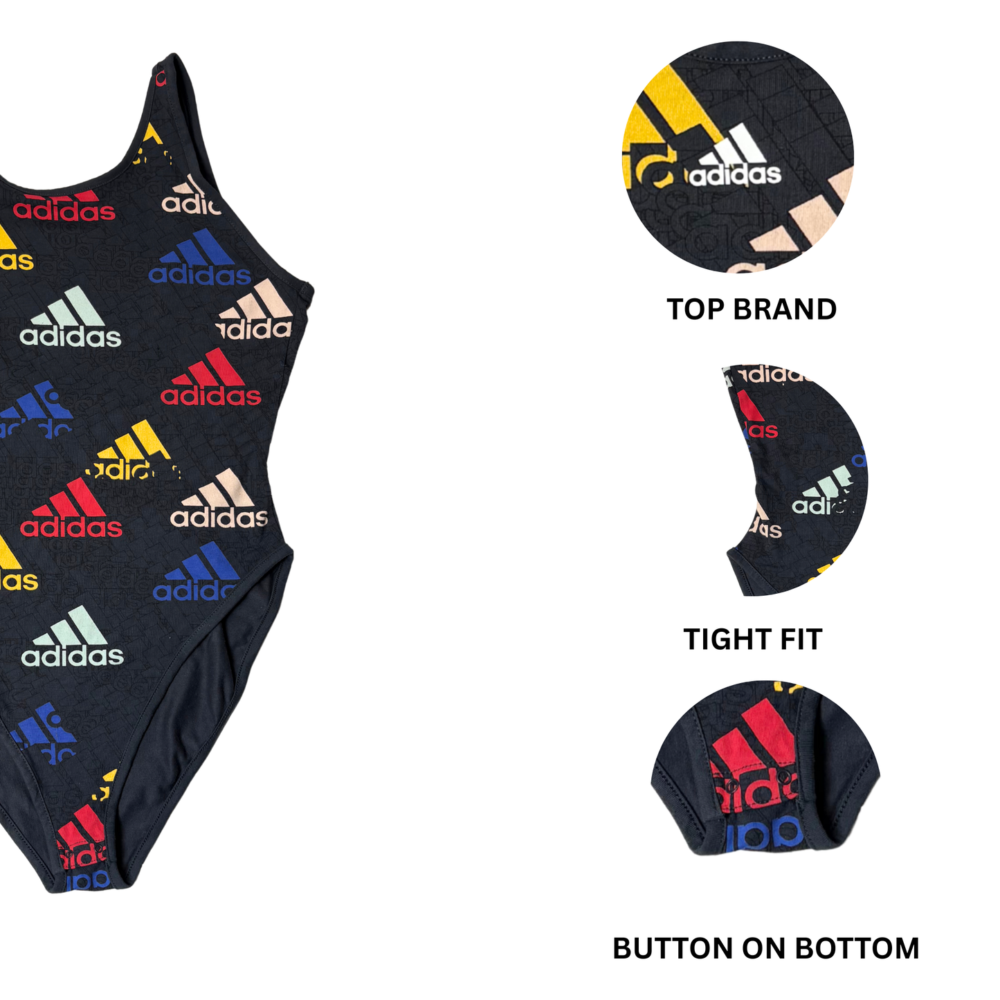 Women’s Multicolor Bodysuit Tight Fit Cotton Stretch Size L