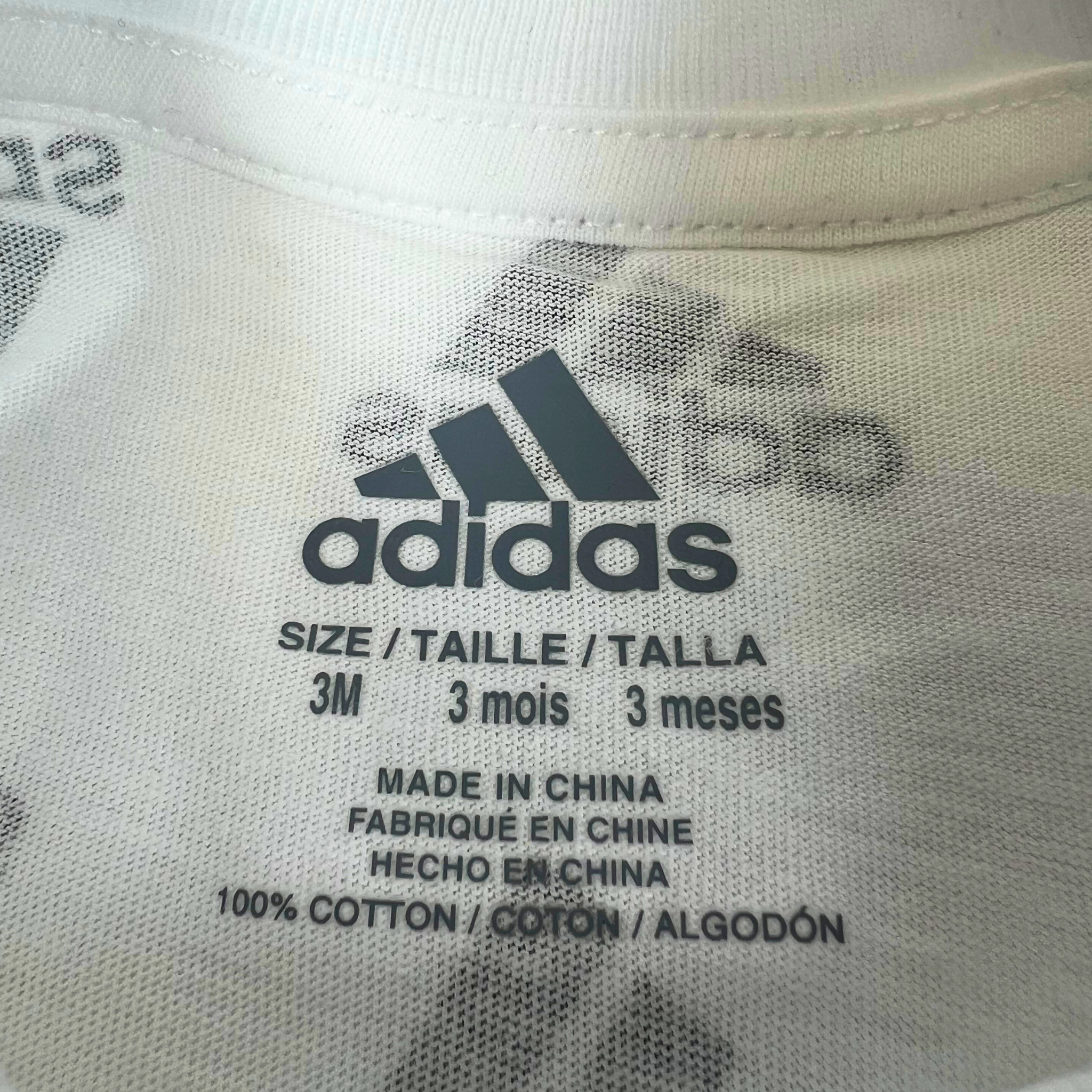 Baby Boys' 2-Piece White Logo Tee & Black Shorts Set – 3M