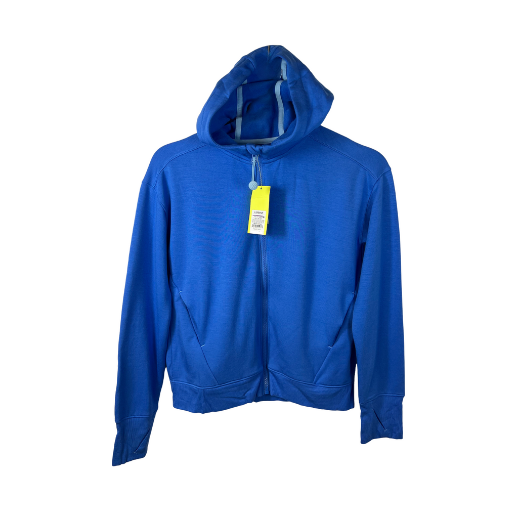 Kids Fleece Full Zip Hooded Sweatshirt - Blue, Large (10/12)