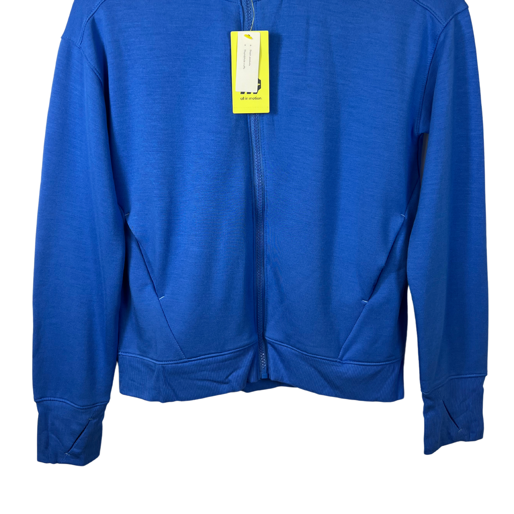 Kids Fleece Full Zip Hooded Sweatshirt - Blue, Large (10/12)