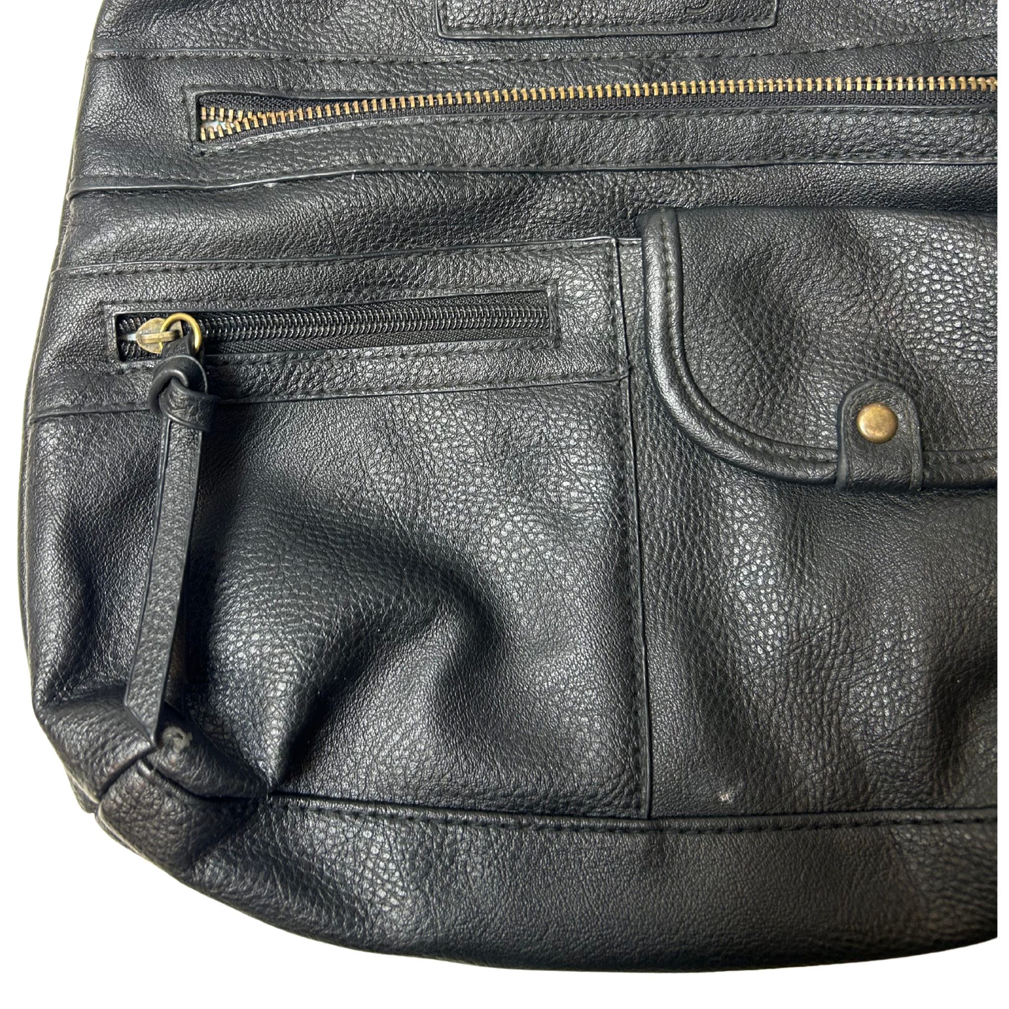 Women’s Shoulder Bag – Black Faux Leather