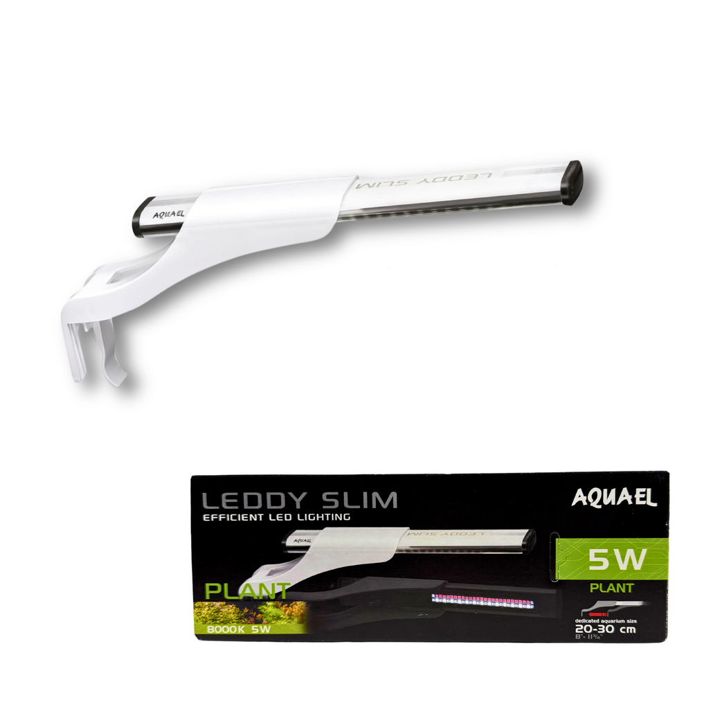 Aquael Leddy Slim Sunny Premium LED Aquarium Light (White, 5W, 8"–11.75") – Tanks, White