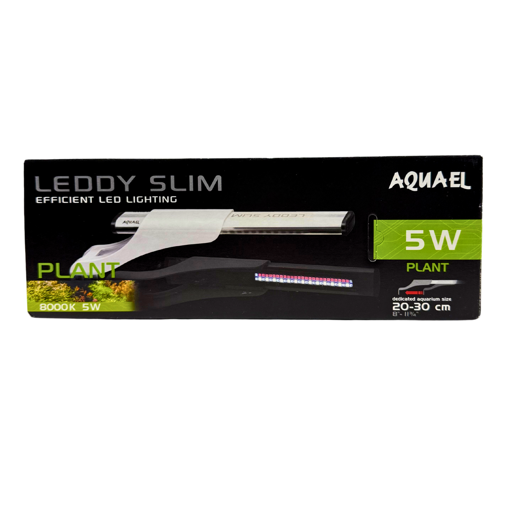 Aquael Leddy Slim Sunny Premium LED Aquarium Light (White, 5W, 8"–11.75") – Tanks, White