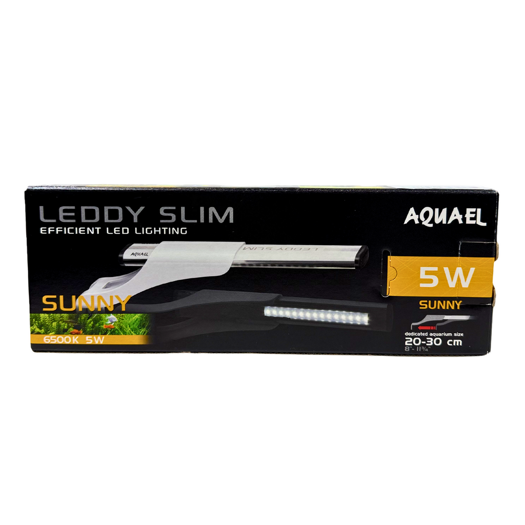 Aquael Leddy Slim Sunny Premium LED Aquarium Light (White, 5W, 8"–11.75") – Tanks, White