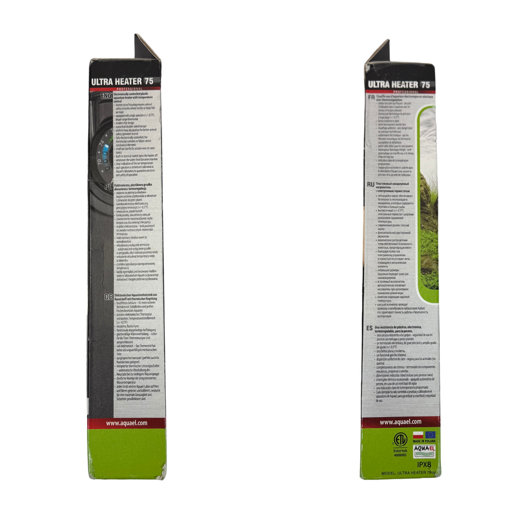 Ultra Aquarium Heater – 75W for 9–20 Gallon Tanks, Fresh or Saltwater