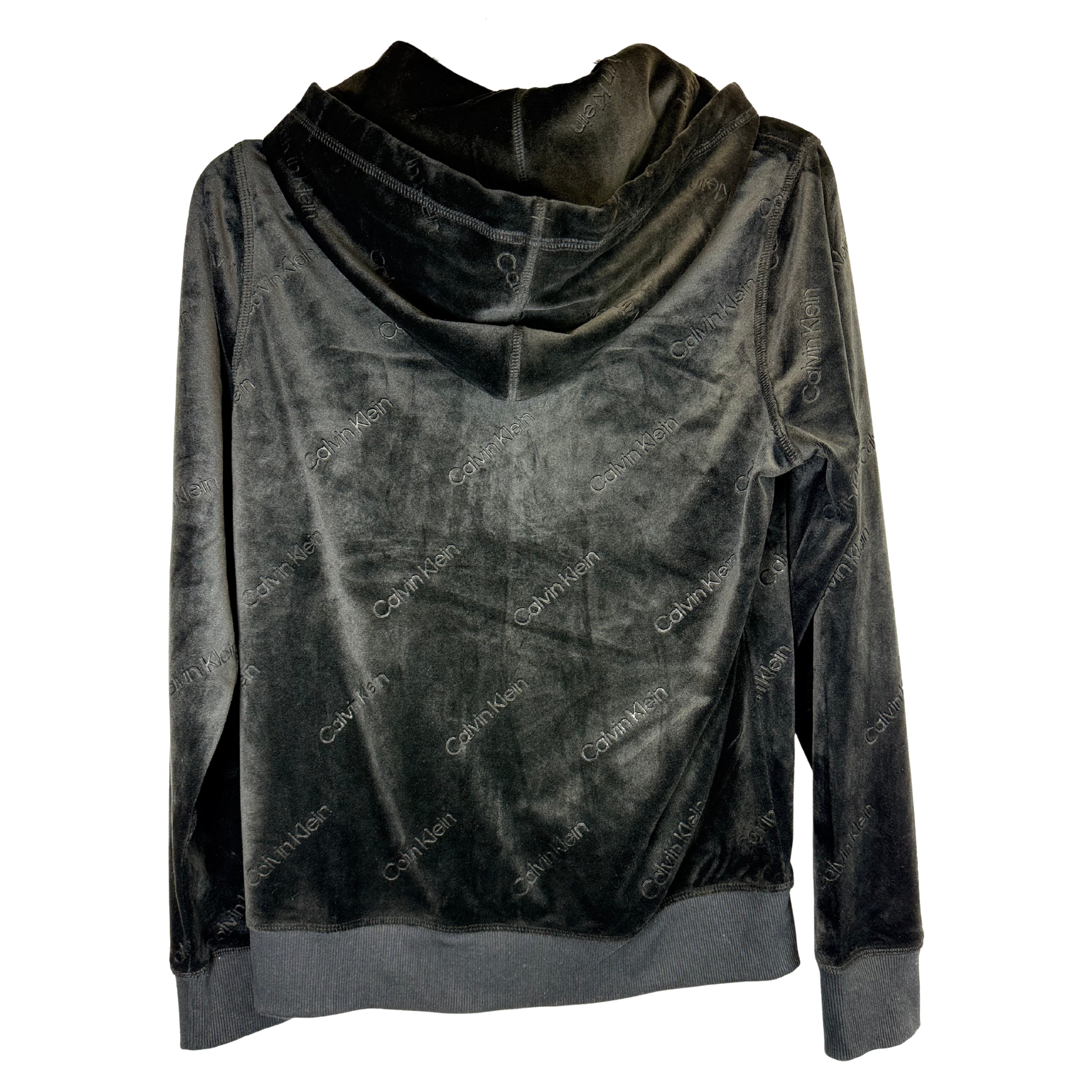 Women's Zip-Up Hoodie Size M with Embossed Logo & Pockets