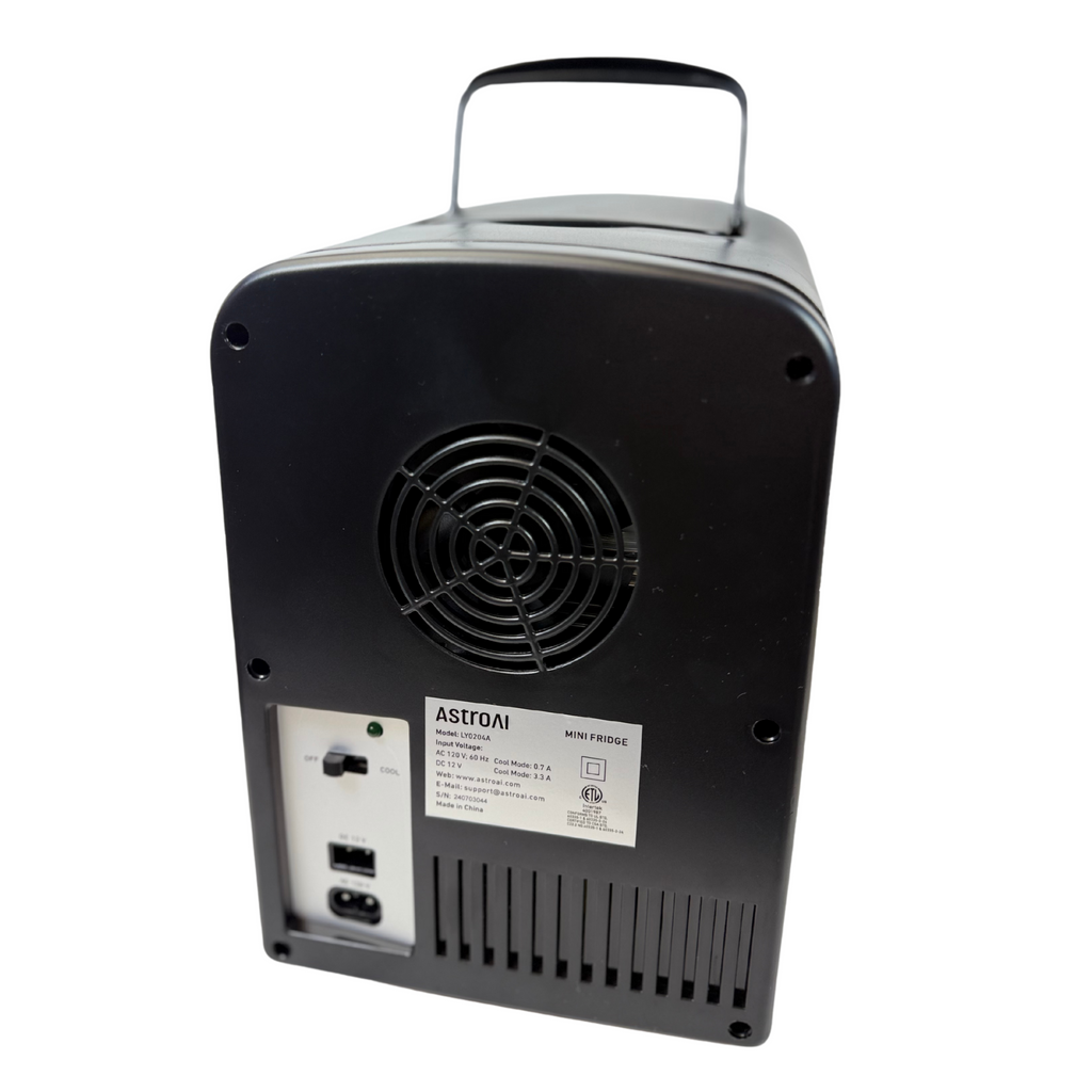 AstroAI Mini Fridge 4L, Portable Skincare & Beverage Cooler for Car/Home, Black