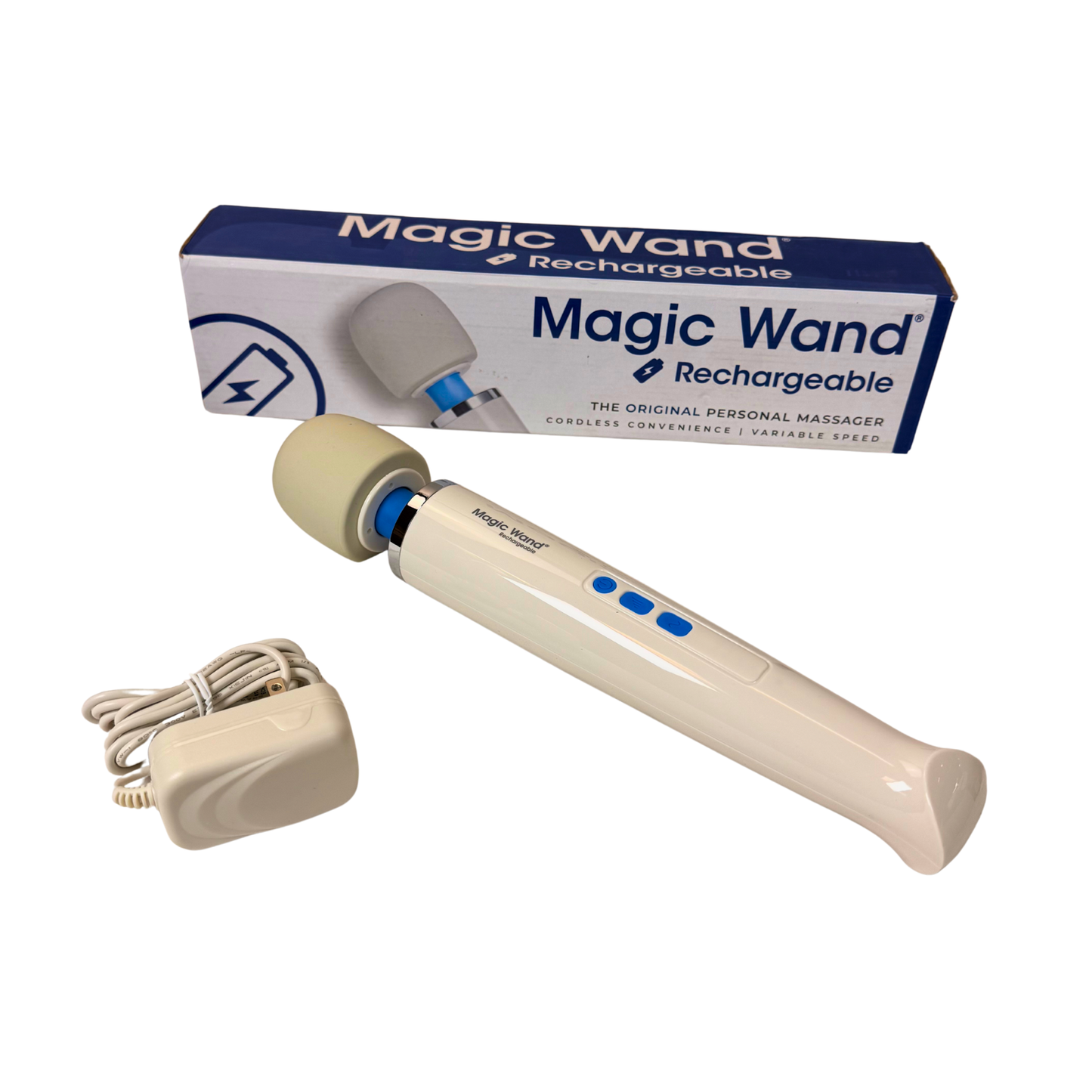 Rechargeable Cordless Full-Body Massager | Variable Speed, Soft Silicone Head & Deep Muscle Relaxation