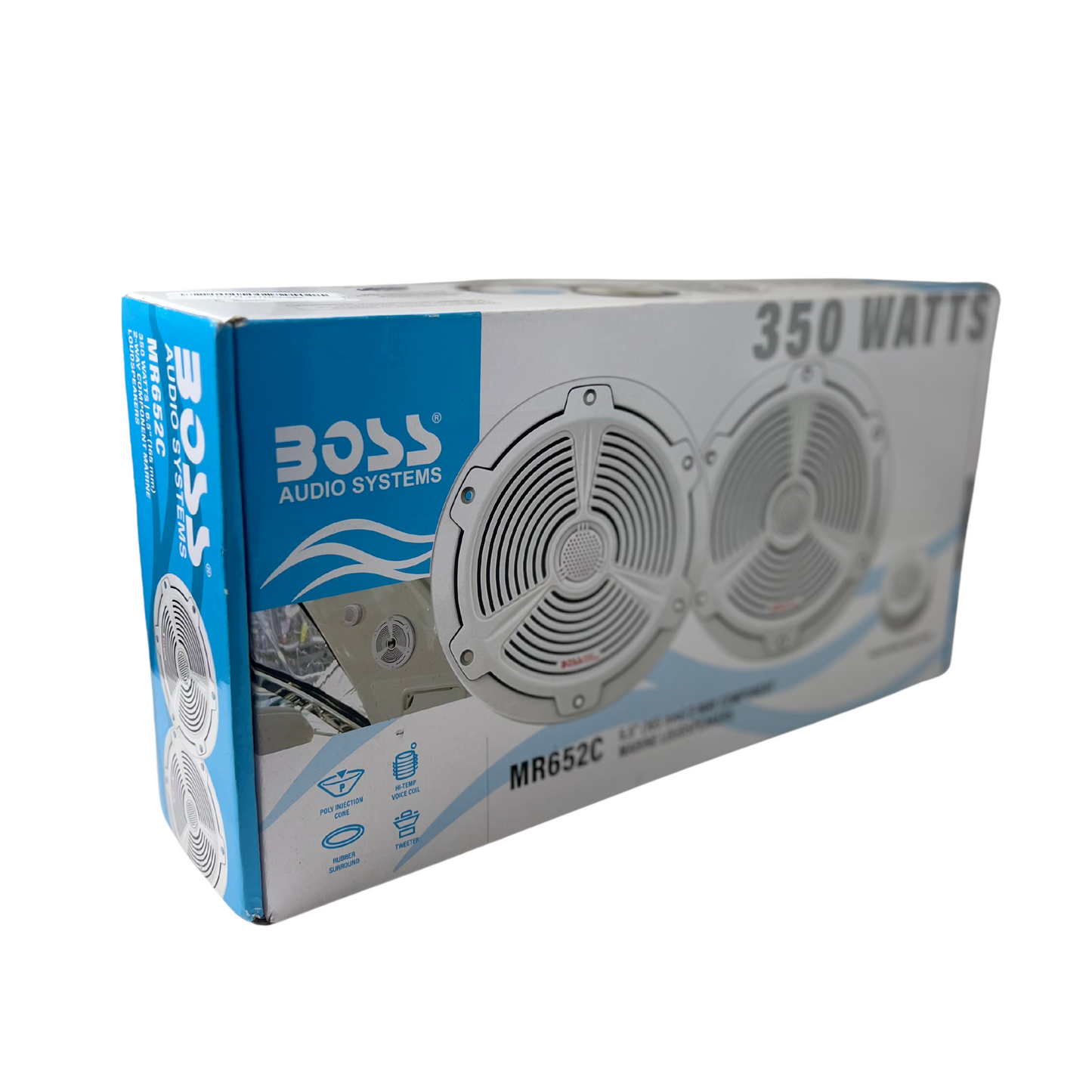 MR652C 6.5" Marine Speakers - Weatherproof, 350W Max, 2-Way Coaxial