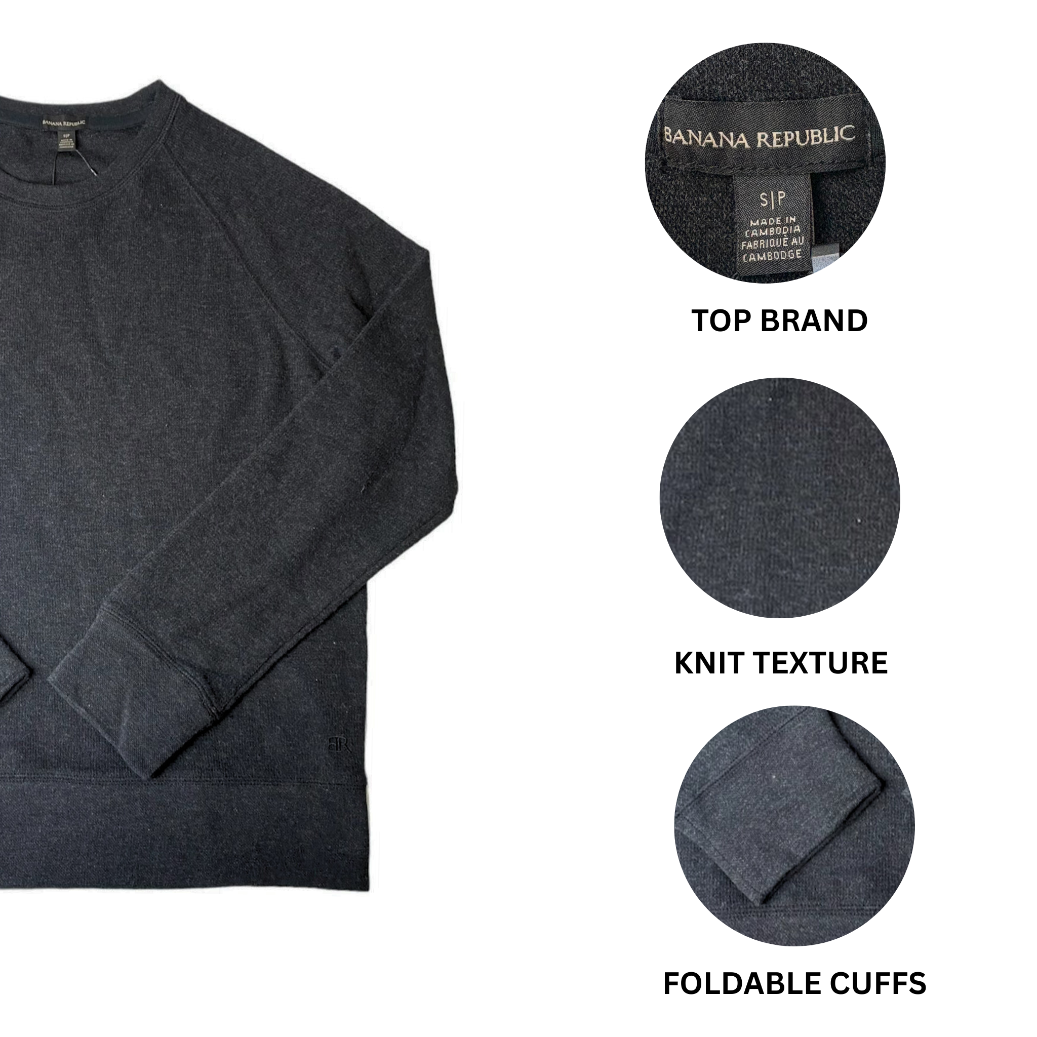 BR Men's Black Pullover Sweater - S