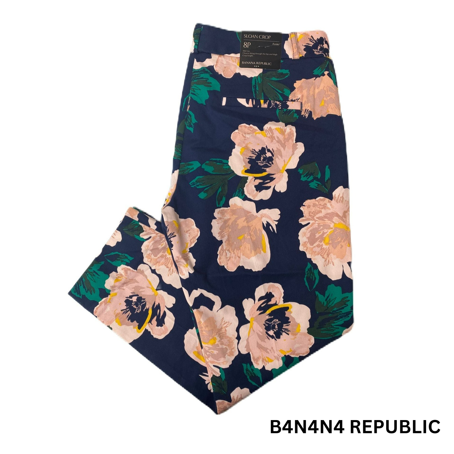 BR Women's Floral Mid Rise Sloan Crop Length Pants - 8P
