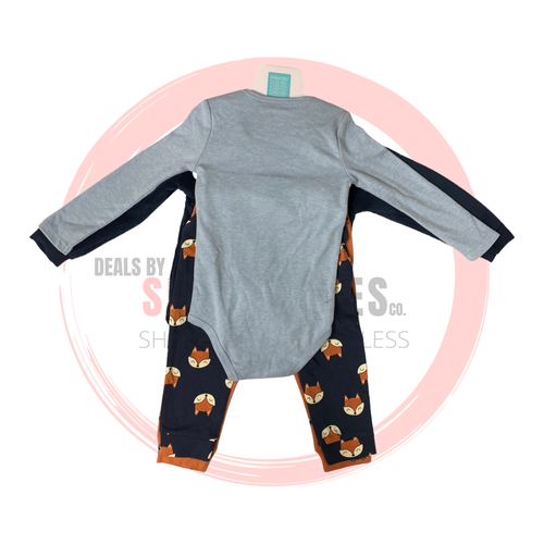 Baby Boy 4-Piece Blue Plush Top With Bodysuit & Pants