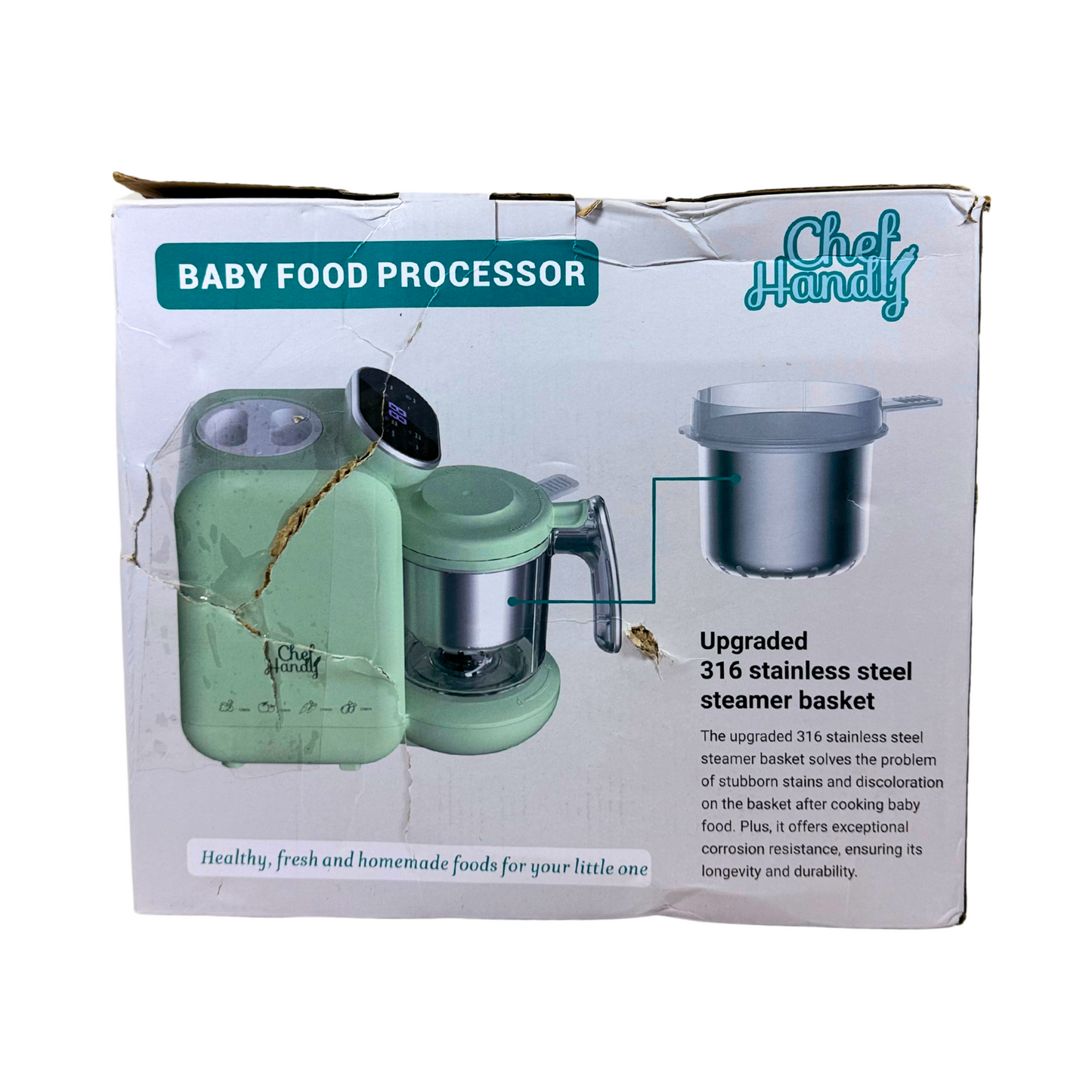Baby Food Maker with Steamer and Blender – All-in-One Baby Food Processor, Puree Maker, Milk Warmer & Auto Cooking System, Touch Screen Control, Green
