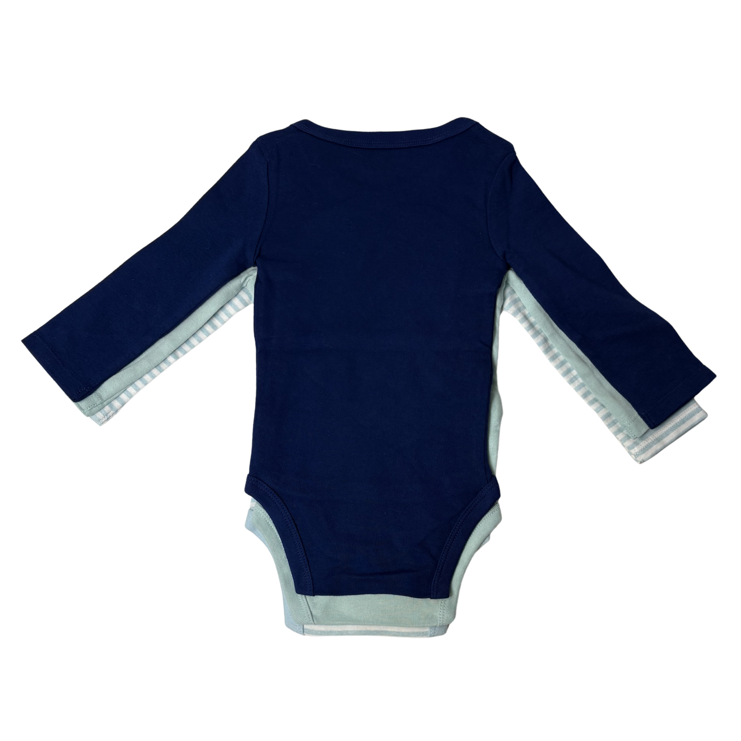 Baby Boys 3-Pack Long Sleeve Legless One-Pieces – Size 12M