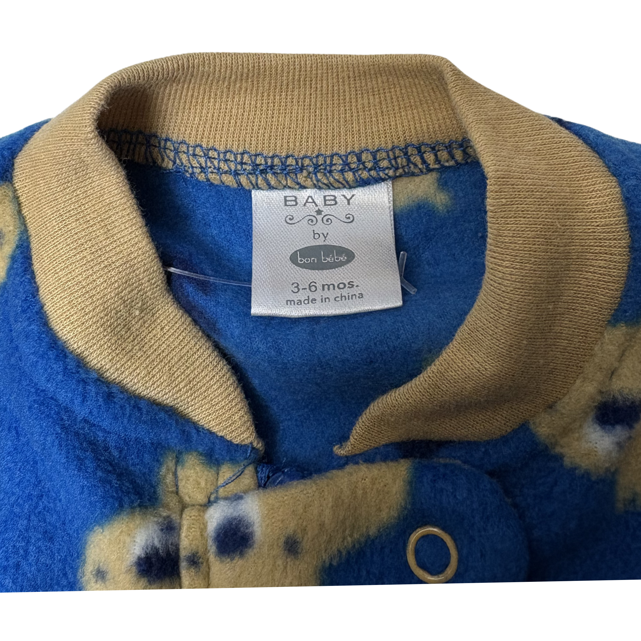 Baby Fleece Footie Pajama – Blue – Size 3–6 Months