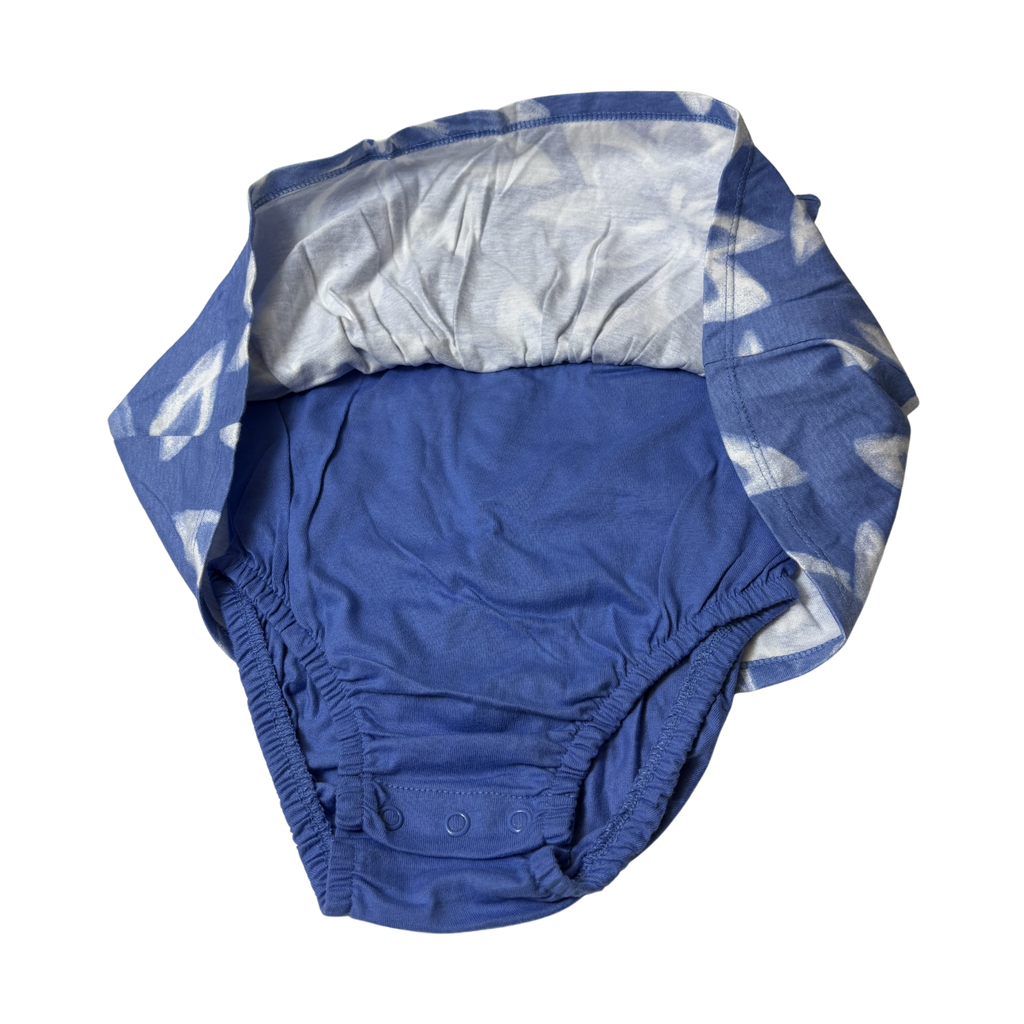 Baby Girls Blue Flower One Piece - 18M
