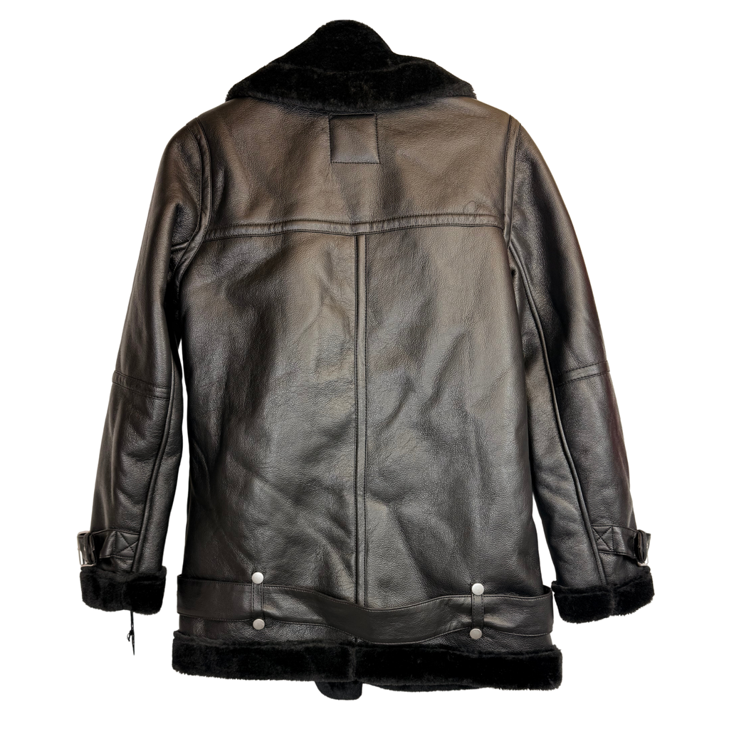 Women’s Black Faux Fur Jacket – Size S