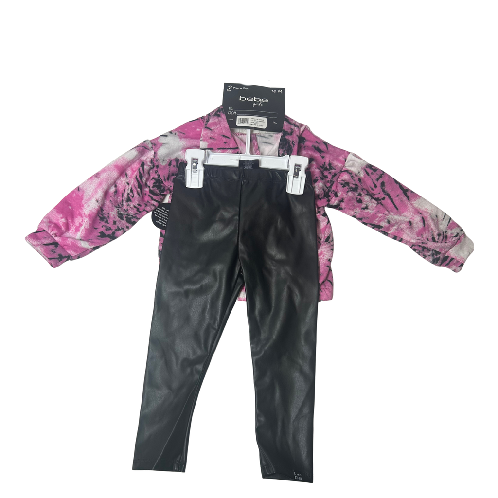 Girls 2-Piece Tie-Dye Hoodie & Pants Set – Size 18M