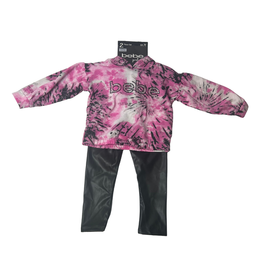 Girls 2-Piece Tie-Dye Hoodie & Pants Set – Size 18M