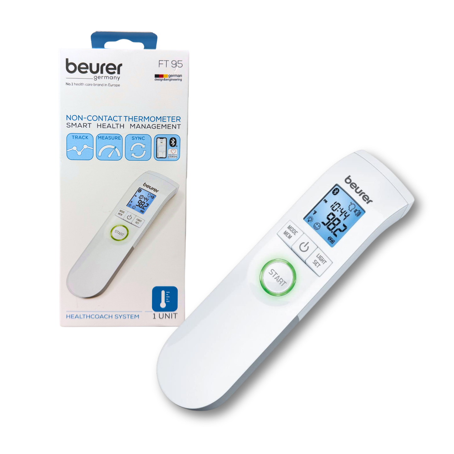 3-in-1 Digital Bluetooth Thermometer – No-Contact Infrared, Body, Surface & Room