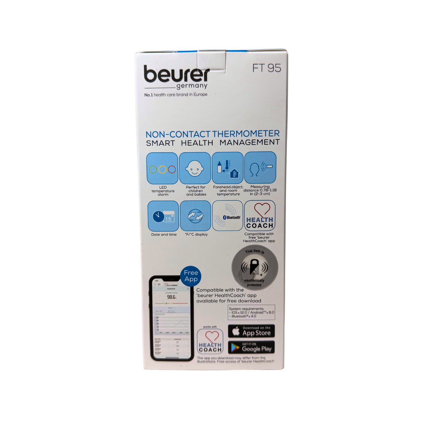 3-in-1 Digital Bluetooth Thermometer – No-Contact Infrared, Body, Surface & Room