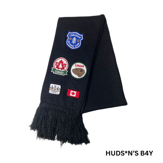Black Canadian Olympic 2012 Patch Scarf – One Size