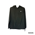 Black Woven Wind Jacket with Hood – Unisex Golf Outerwear, Size Medium, 100% Polyester