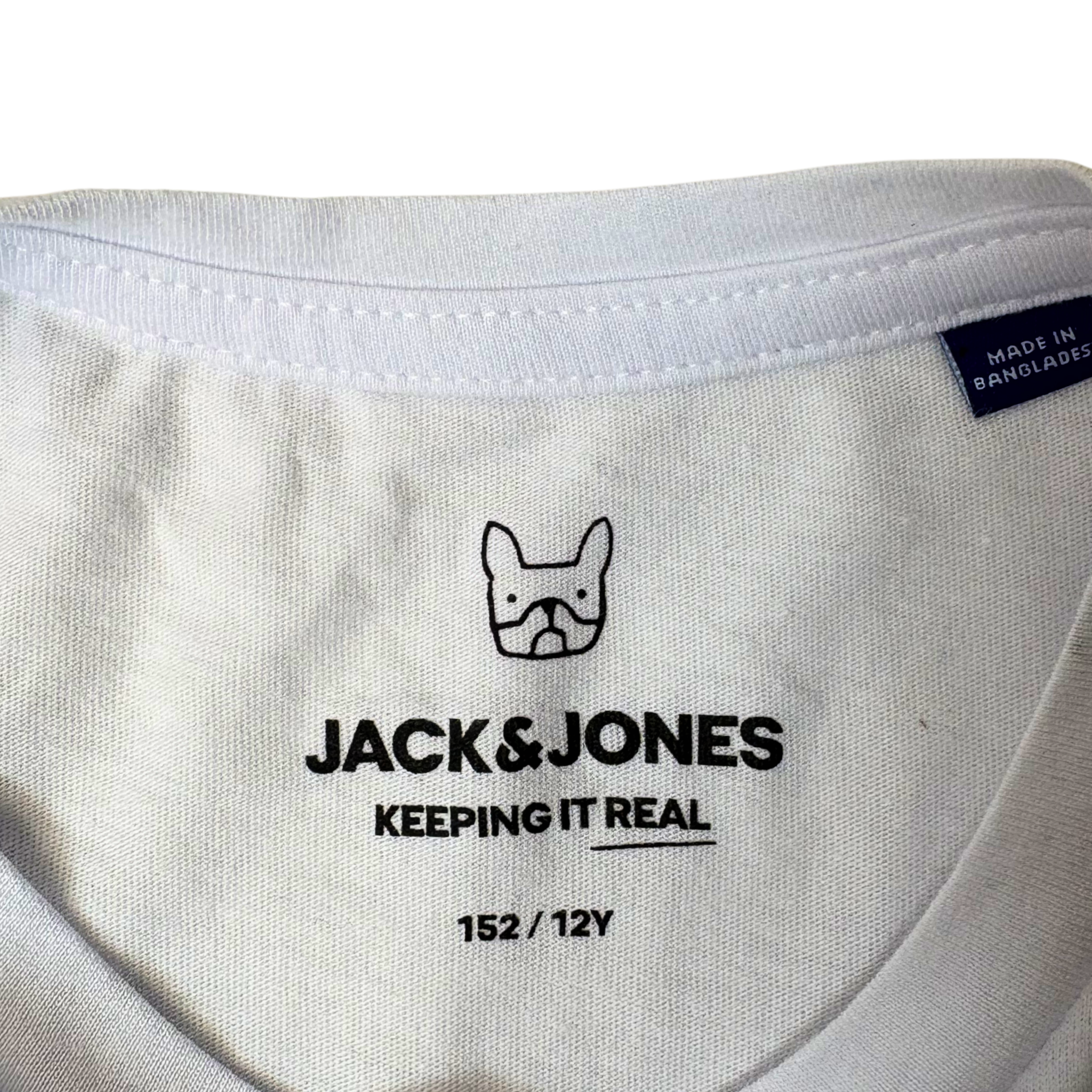 Boys White Graphic Long Sleeve T-Shirt – Size 12Y