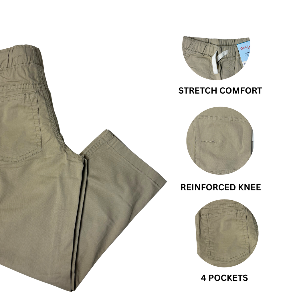 Boys’ Beige Stretch Pants Size 6