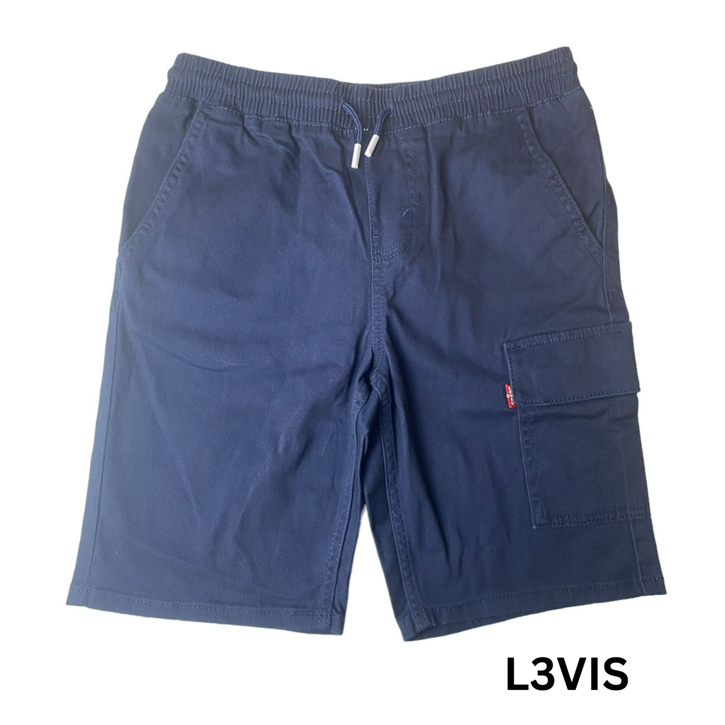Boys Dark Blue Drawstring Shorts - L (10/12)