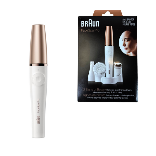 Braun Facespa Pro 911 – 3-in-1 Facial Epilator, Cleansing Brush & Toning Device with Rechargeable Design