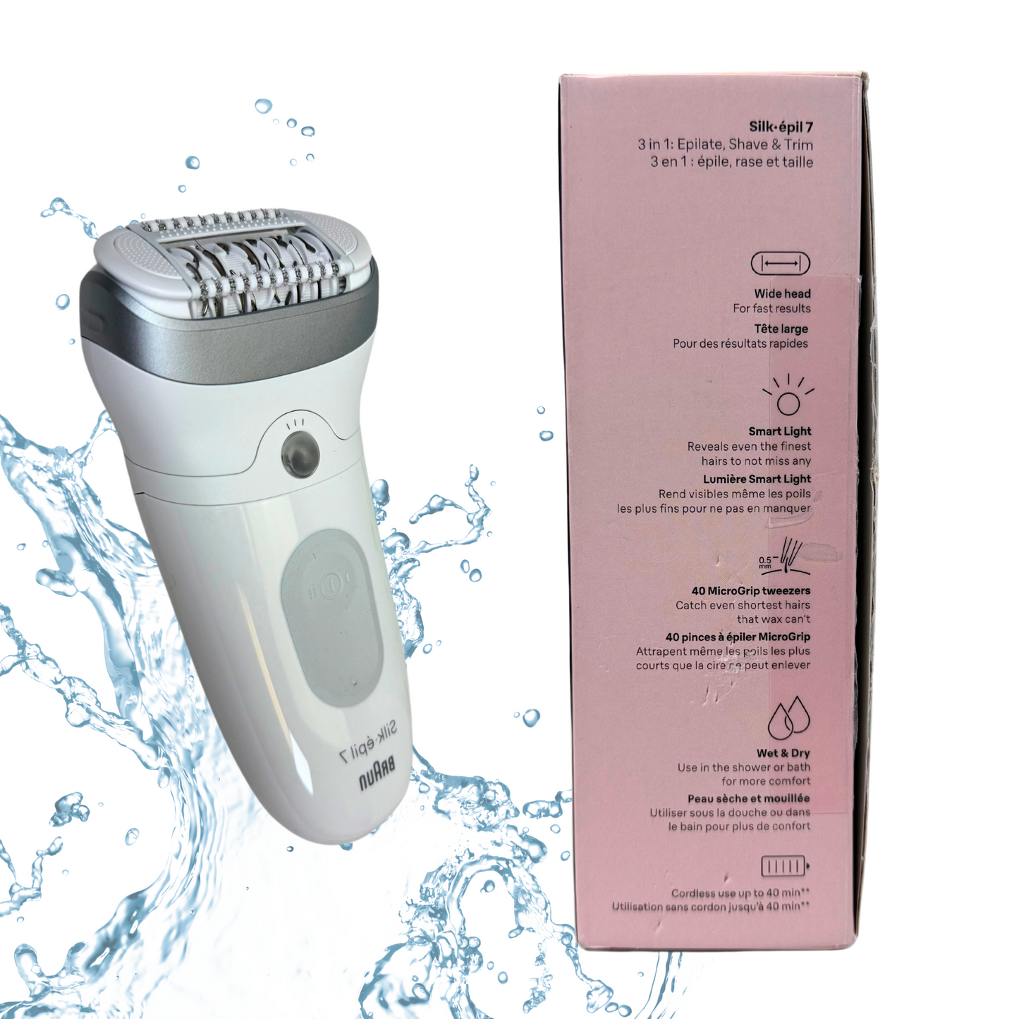 Wet & Dry Epilator with Wide Head – Gentle Hair Removal for Smooth Skin