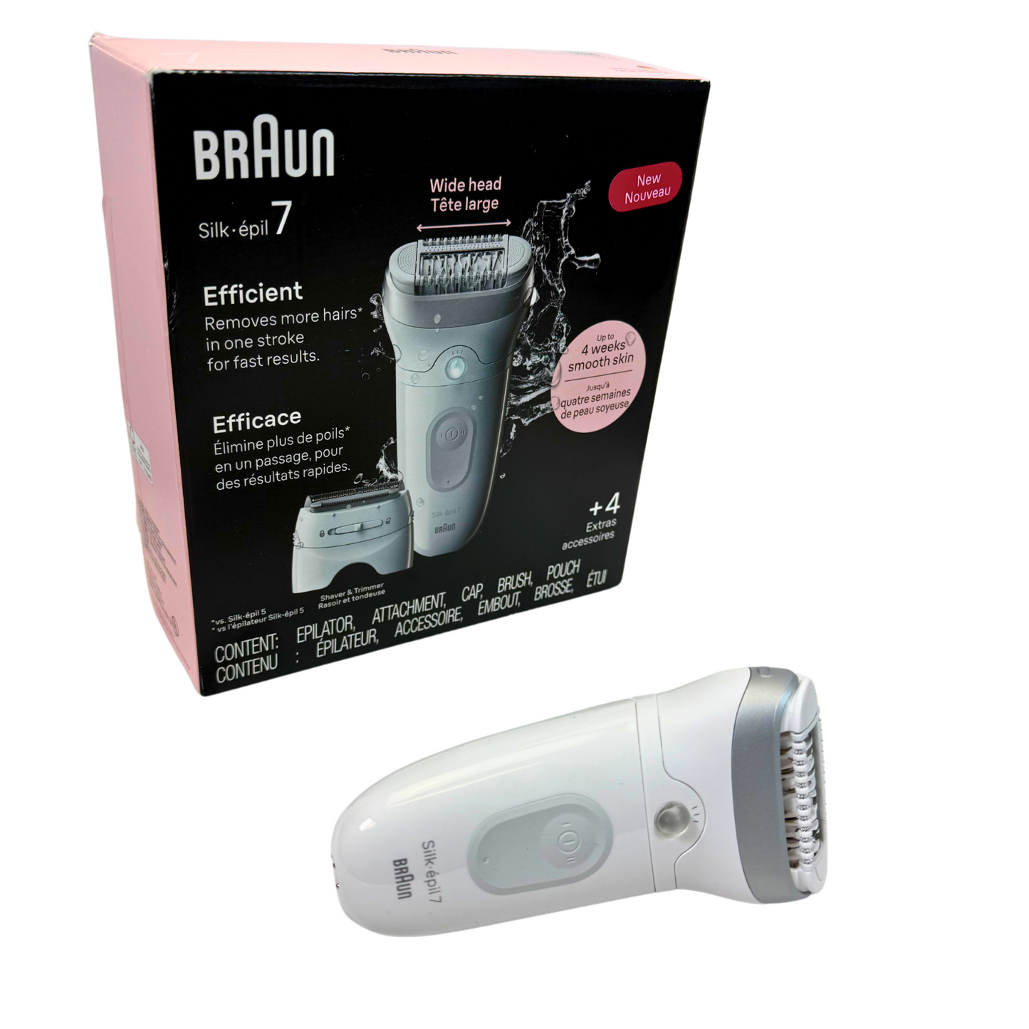 Wet & Dry Epilator with Wide Head – Gentle Hair Removal for Smooth Skin