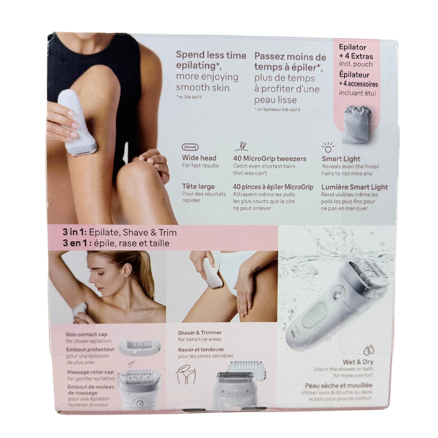 Wet & Dry Epilator with Wide Head – Gentle Hair Removal for Smooth Skin