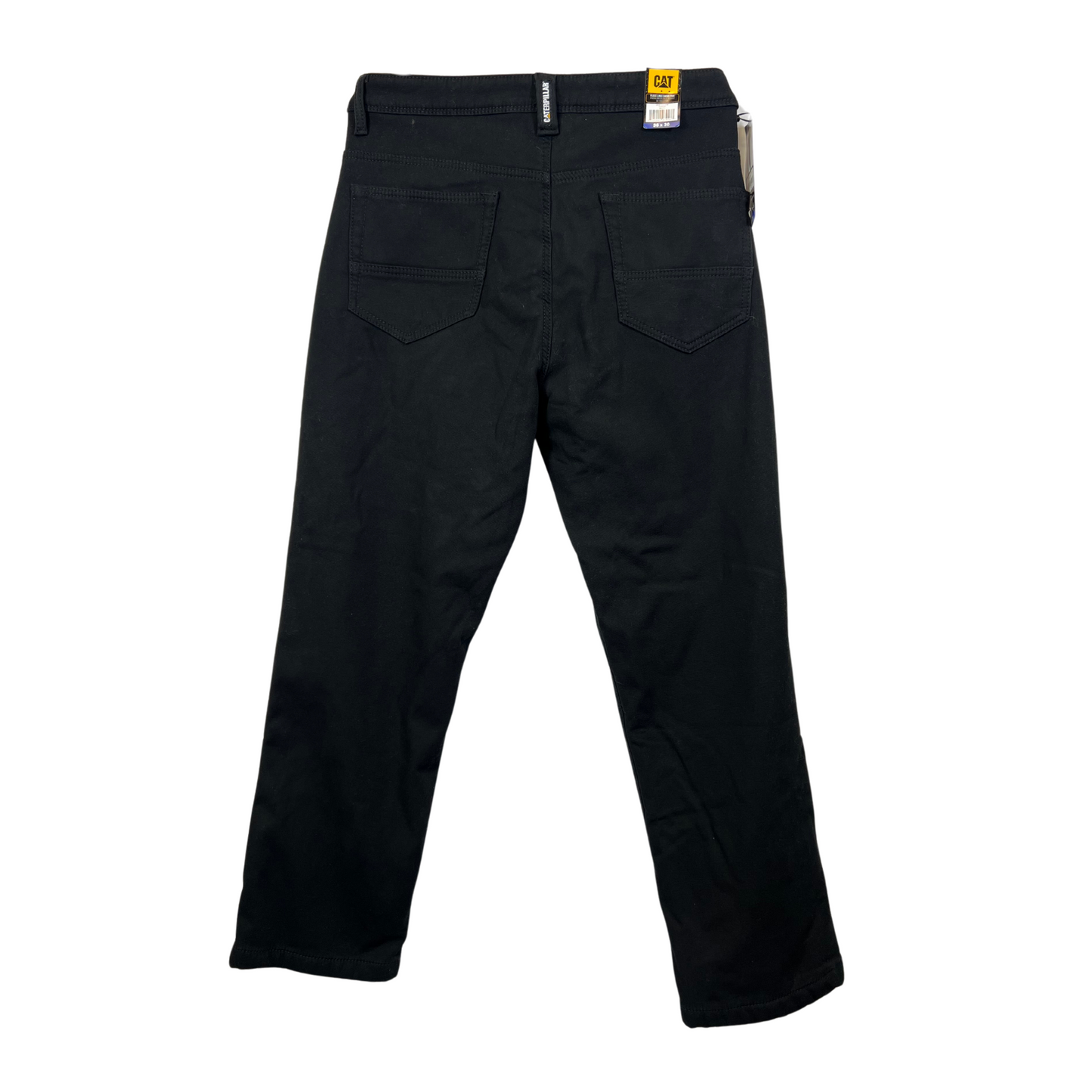 Men's Fleece-Lined Canvas Pants – Black, 36x30