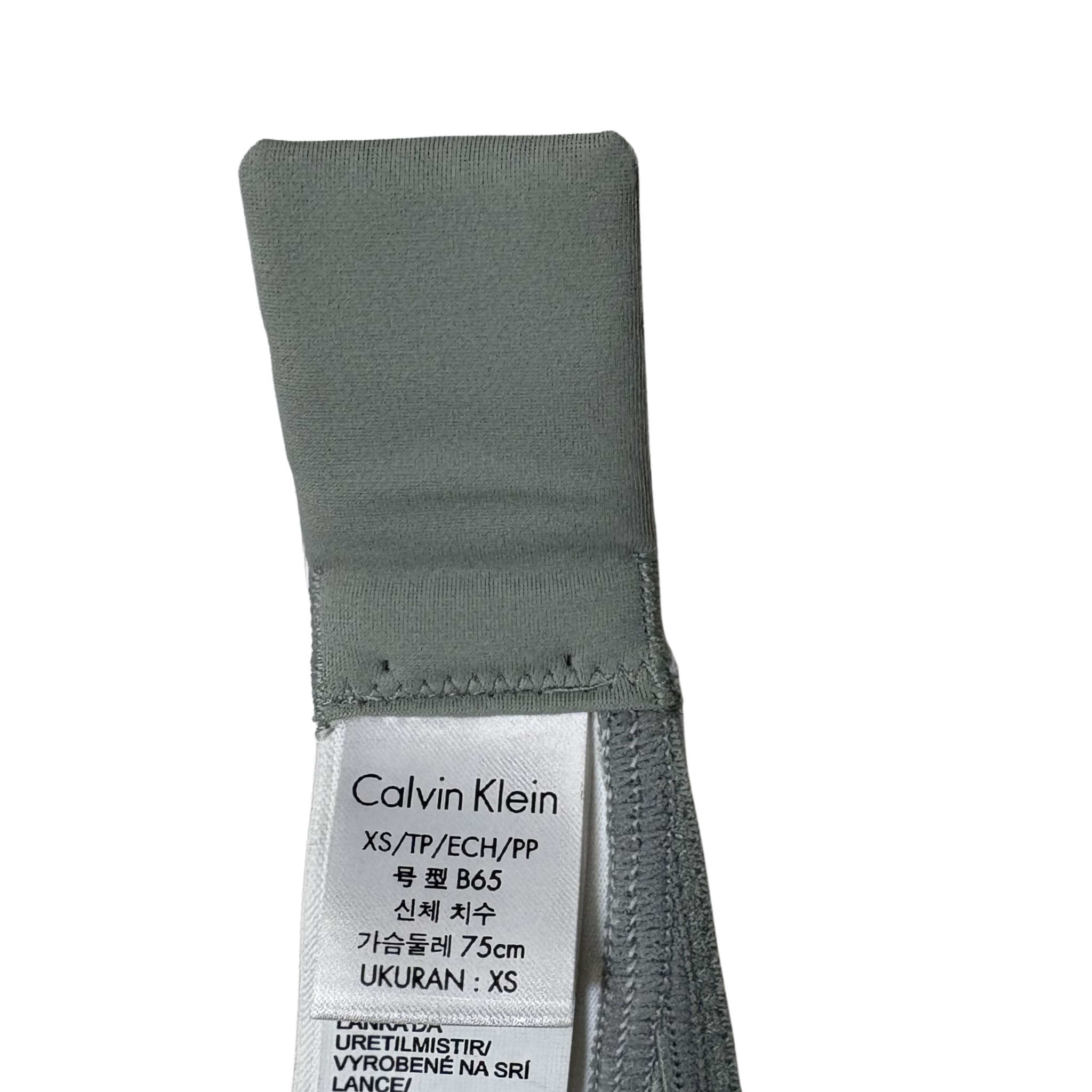 Women’s Gray Unlined Triangle Bralette – Size XS