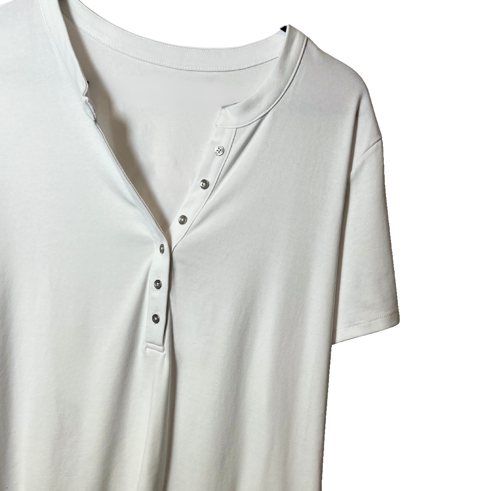 CK Women's Classic Button-Detail T-Shirt XXL - White