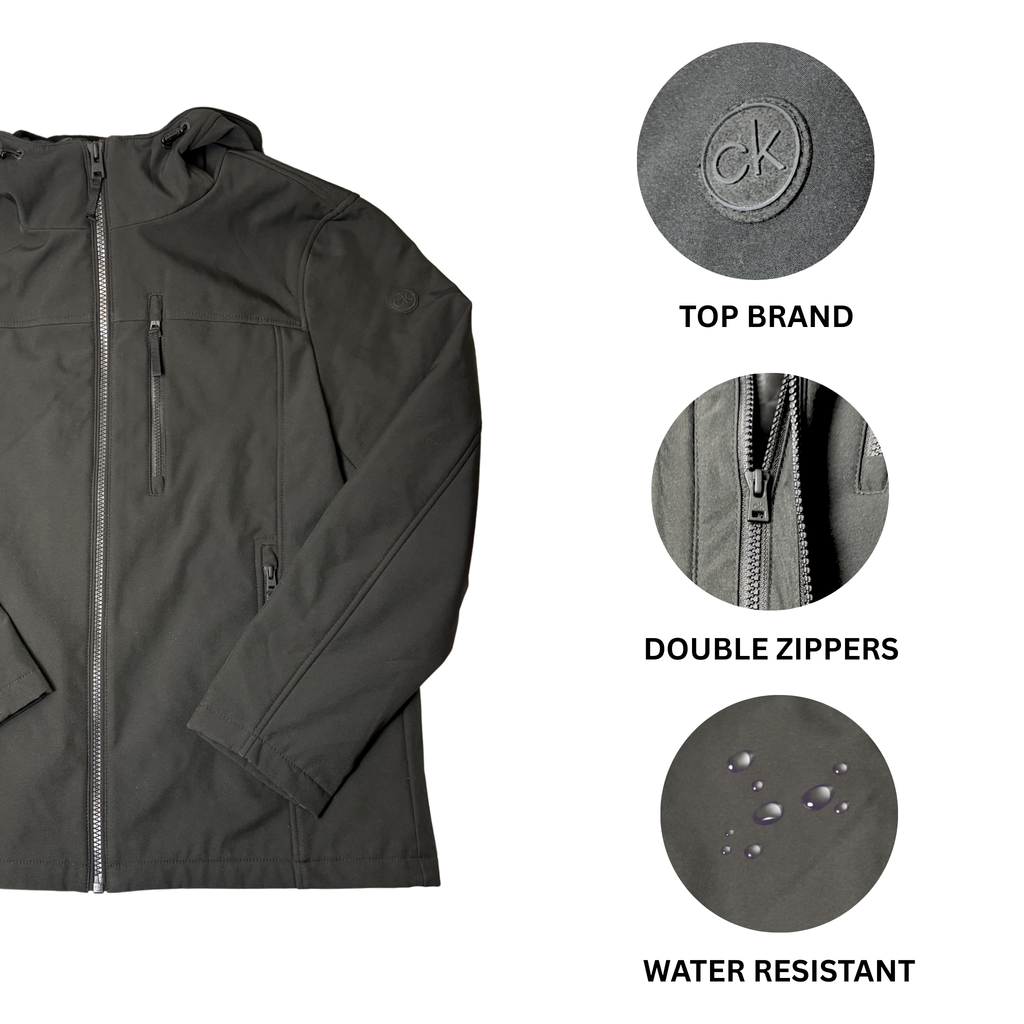CK Men’s Black Water-Resistant Jacket - Size M