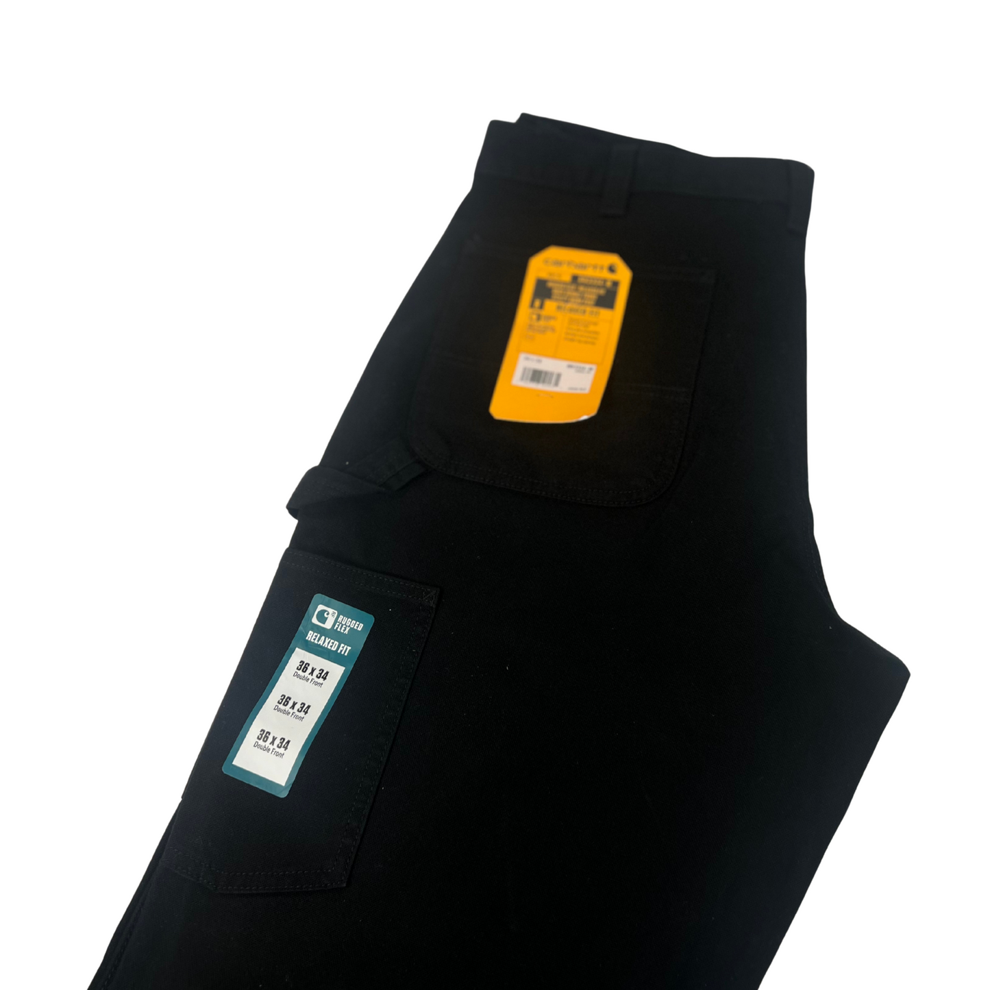 Men’s Rugged Flex Relaxed Fit Double-Front Utility Work Pants – 36 x 34