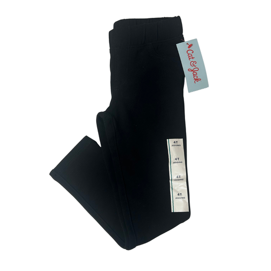 Girls’ Black Stretch Jeggings – Size 4T