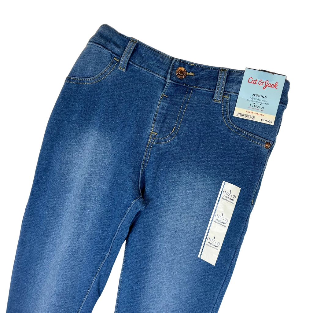 Super Stretch Jeggings with Adjustable Waist, Size L (10/12)